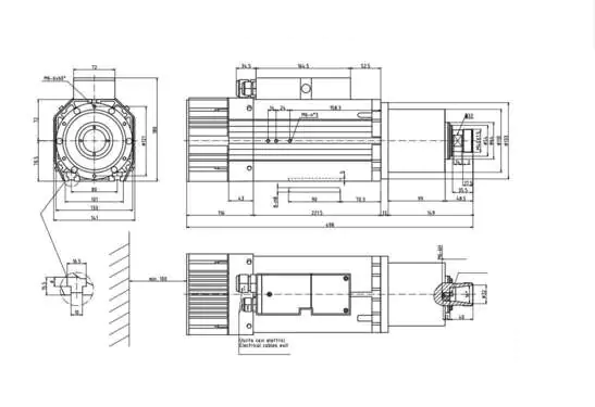 CNC スピンドル モーターの設計図