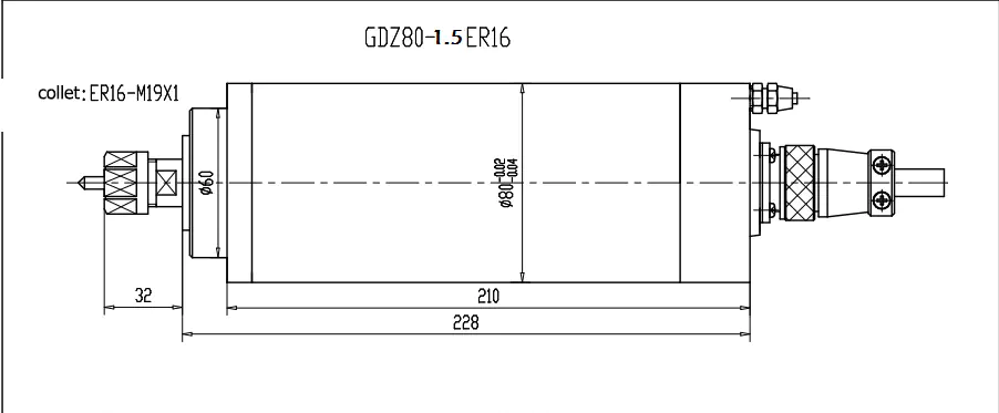 GDZ80-1.5スピンドル図面