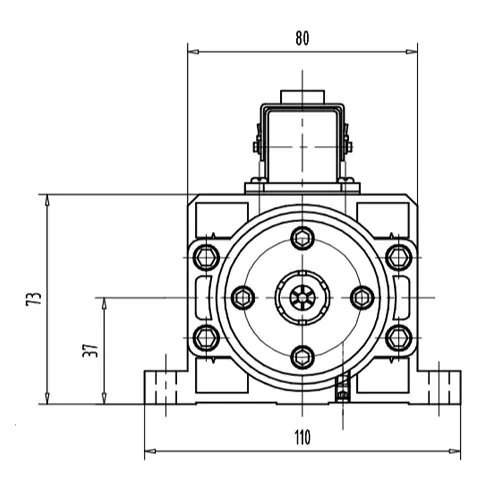 GDZ80x73-1.5KW square air cooling spindle blueprint