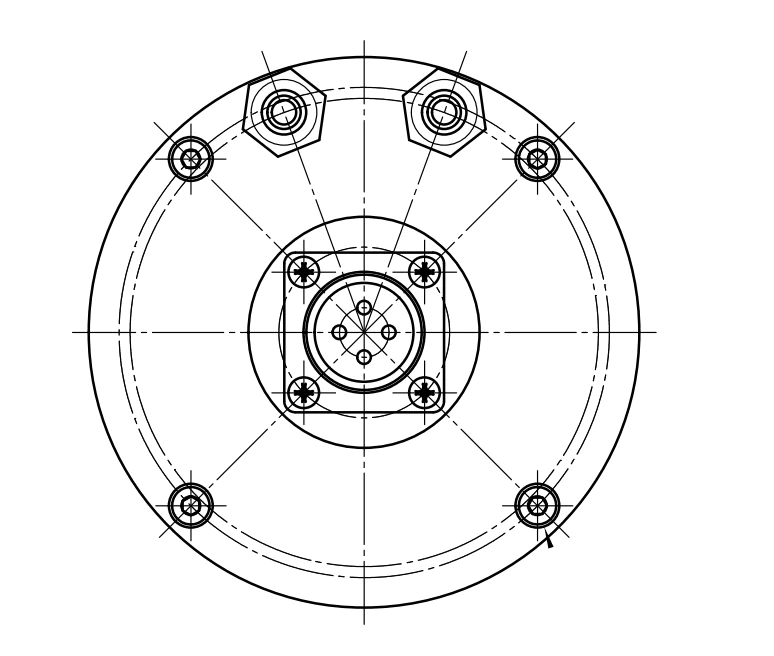 3kw ER20 GDZ100-3B WATER-COOLED SPINDLE blueprint