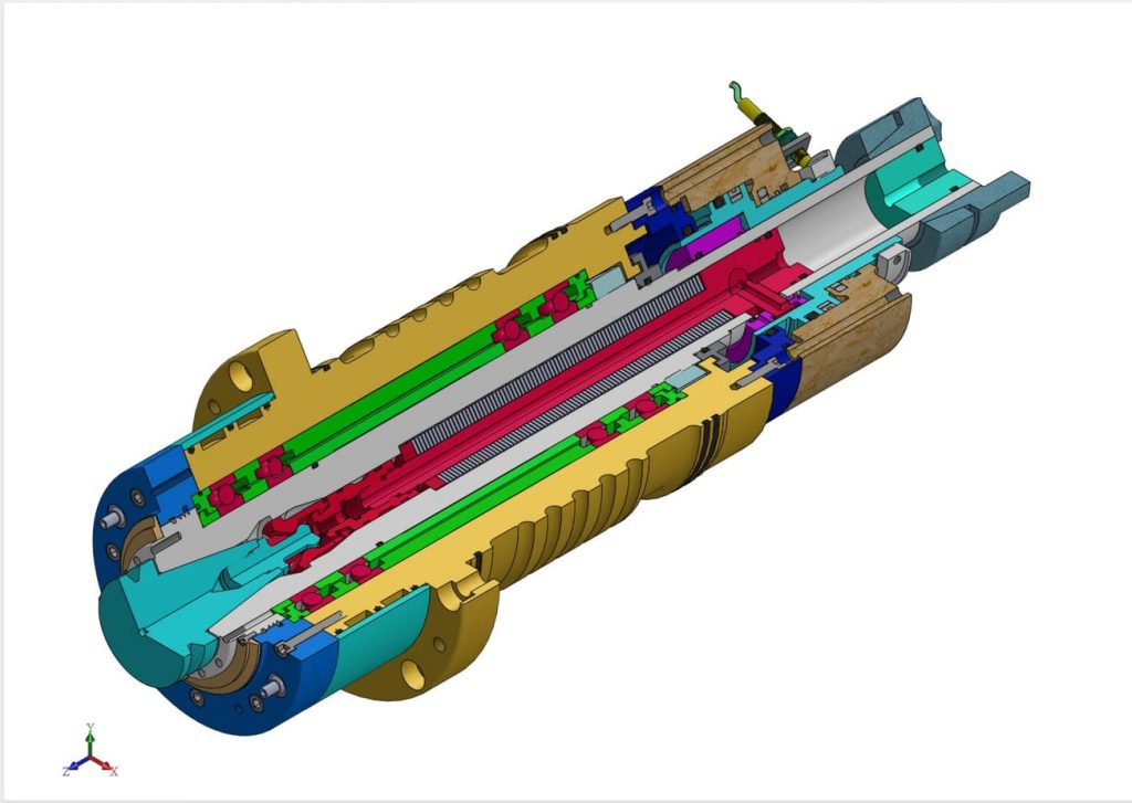 The drawing of the spindle