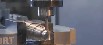 CNC spindle is processing the metal