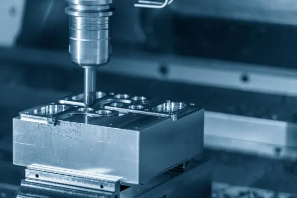 CNC-freesspindel en machine verwerken het metaal